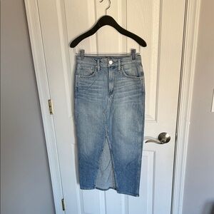 Hudson Jeans Light Blue Denim Midi Skirt